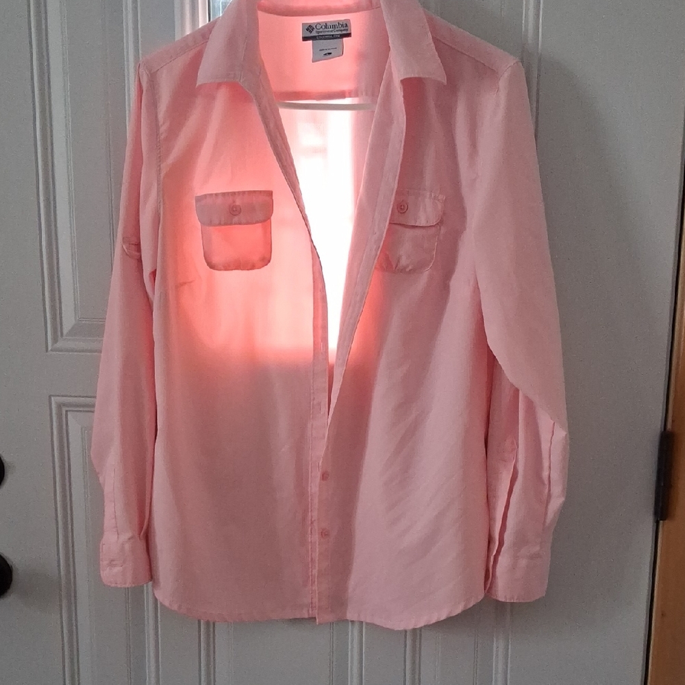 Women's Columbia Light Pink Casual Shirt